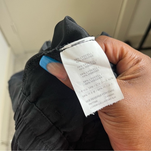 J. Crew Women Crepe Jumpsuit 0 Black Sleeveless V-Neck Minimalist Crop Ankle - Picture 9 of 11